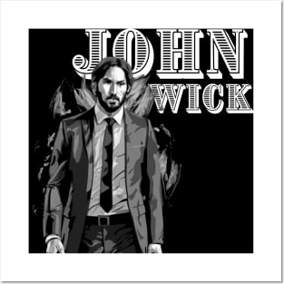 John Wick  retro art Posters and Art